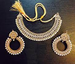 Pearl Golden Jewellery Set in Pakistan