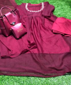 3pc Chiffon Embroidery Kali Frock Price In Pakistan