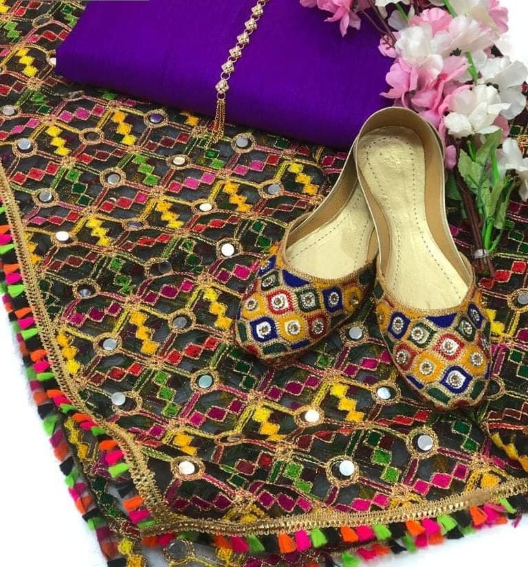 UNSTICHED 3 PIECE RAW SILK DRESS PRICE IN PAKISTAN - Image 7