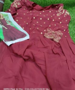 3 Piece Stitched Mehroon Dress Price In Pkaistan